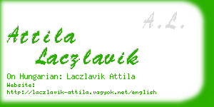 attila laczlavik business card